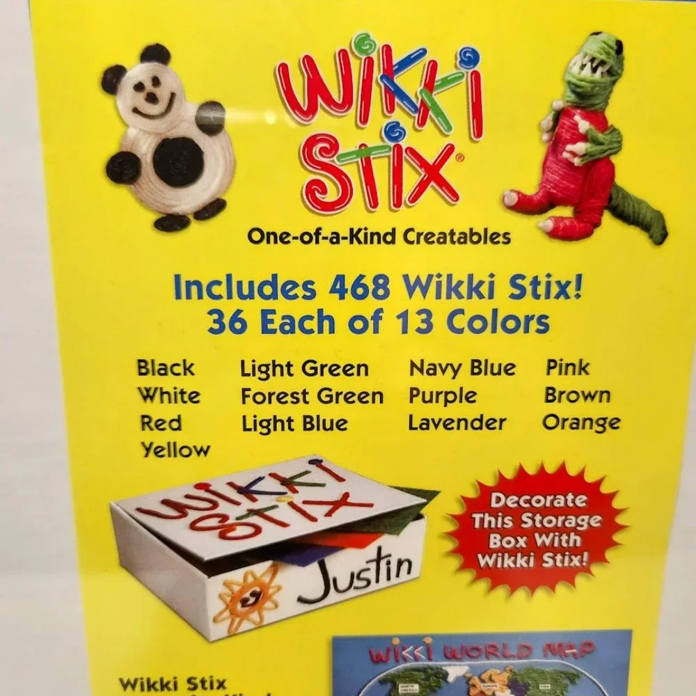 NEW 468 Wikki Stix in 13 Colors Arts and Crafts Supplies Kit Wax  Brand ne